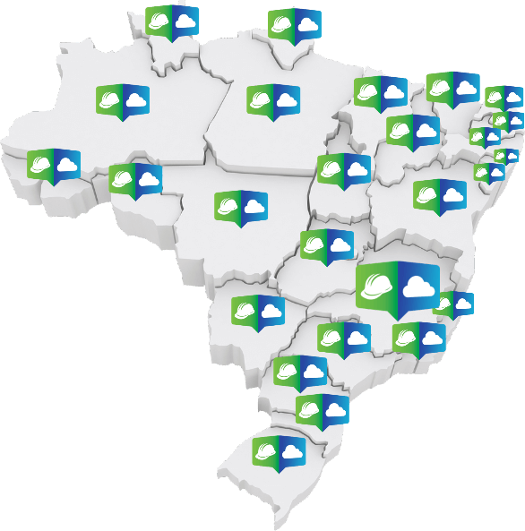 Clientes em todo o Brasil