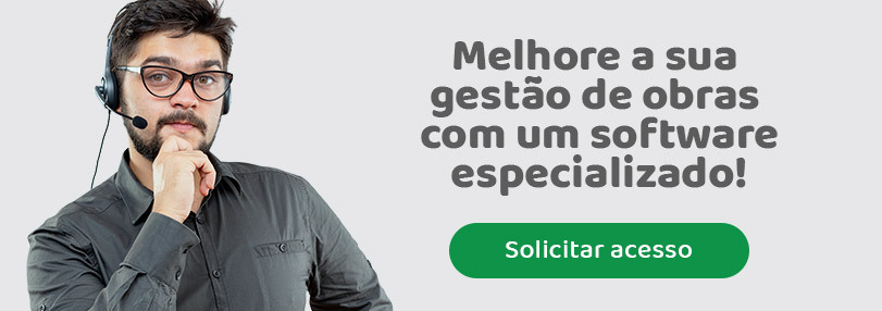 Banner clicável para conhecer nossas funcionalidades e melhorar a gestão de suas obras