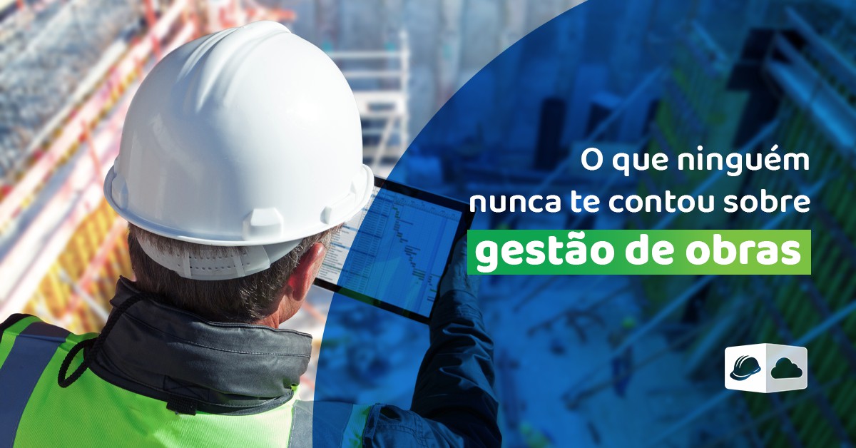 Banner para texto sobre gestão de obras